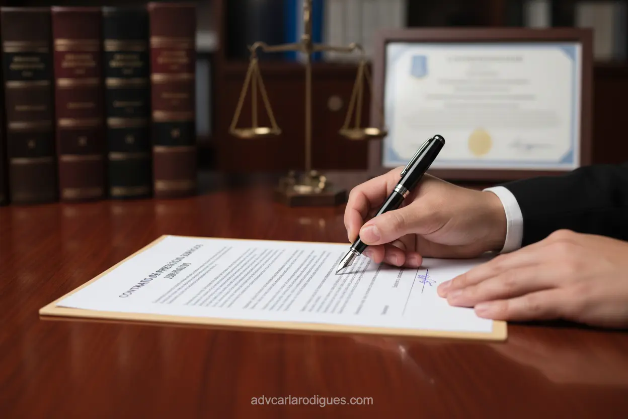 Assinatura de Documentos Legais de Divórcio Mãos assinando documentos para divórcio