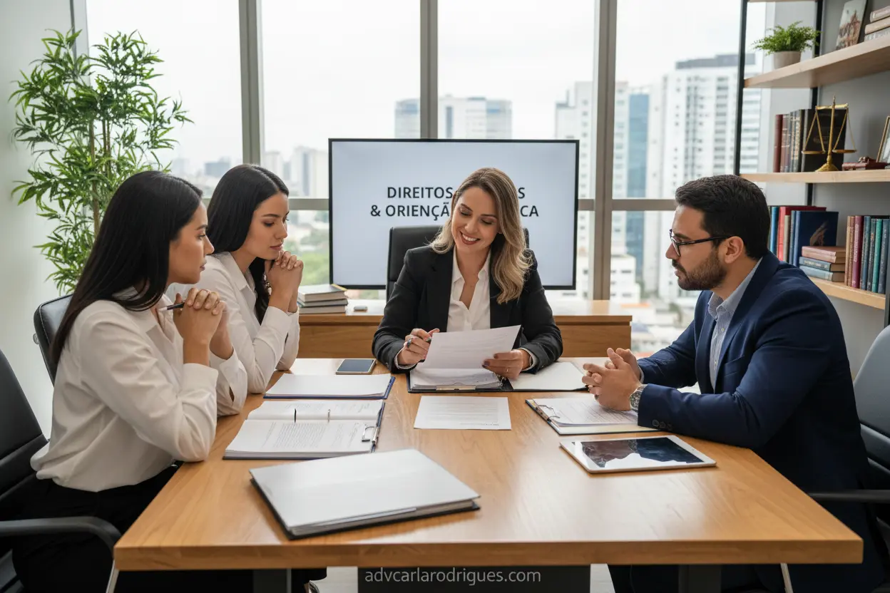 Advogada explicando critérios de direito à pensão para ex-cônjuge.