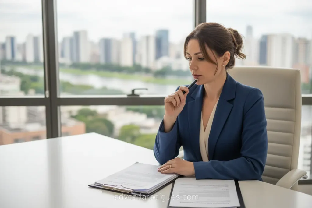 Mulher questionando se divórcio precisa de audiência em São Paulo