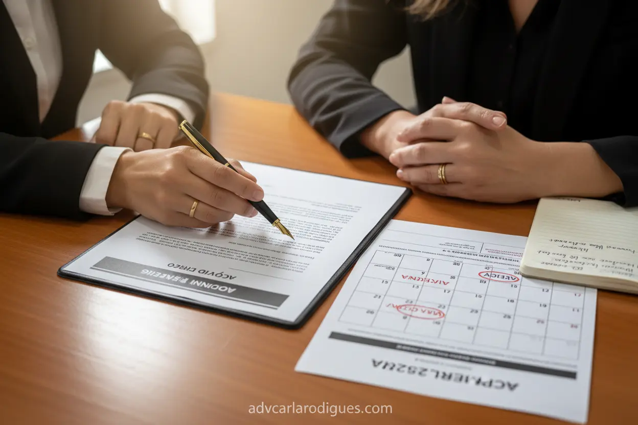 Advogado para divorciar em São Paulo explicando documentos