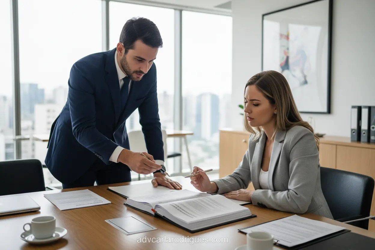 Advogado explicando as etapas do divórcio litigioso