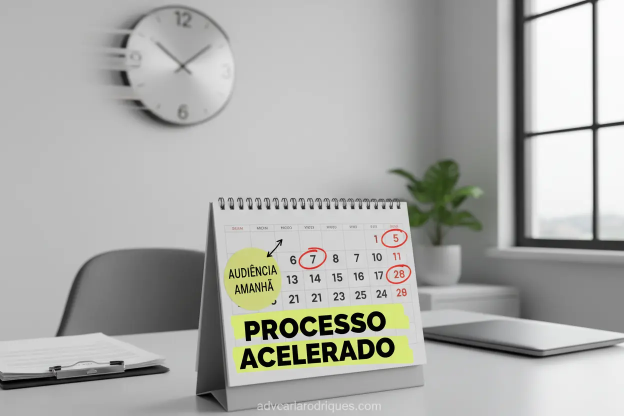 Calendário e relógio simbolizando os prazos do divórcio extrajudicial