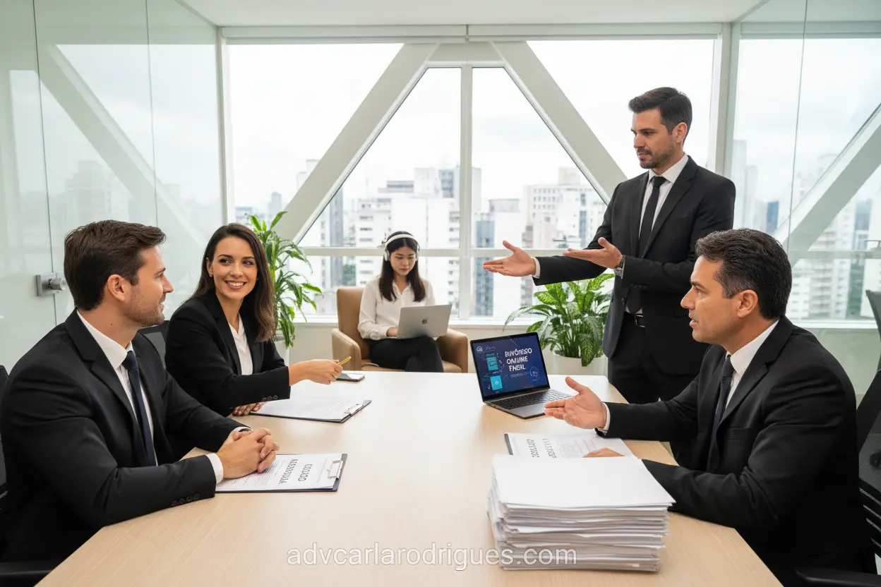 Pessoas discutindo opções de divórcio em São Paulo